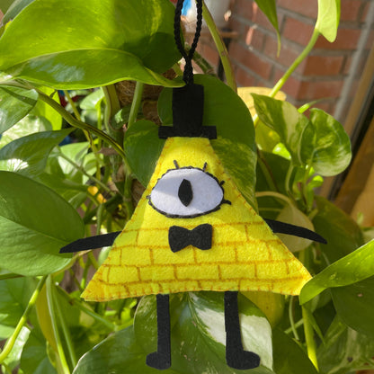 Bill Cipher: Adorno de fieltro hecho a mano, Gravity Falls. Decoración para árbol de navidad y Halloween
