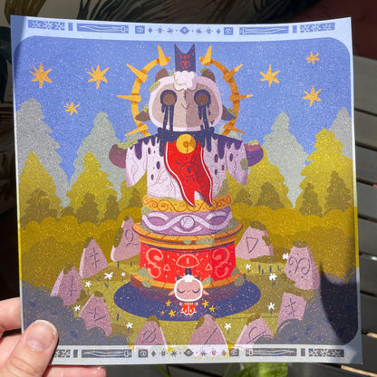 Print Cult of the Lamb Totem | Fanart | Ilustración impresa Cult of the Lamb Collection