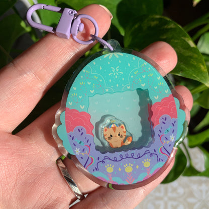 Llavero gato naranja | Tamagotchi shaker