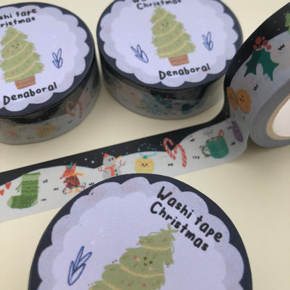 Navidad Washi Tape | Christmas Planner Tapes Handmade | Christmas Gift Card Design Gift Packaging | Cute Pattern Decorative Tape