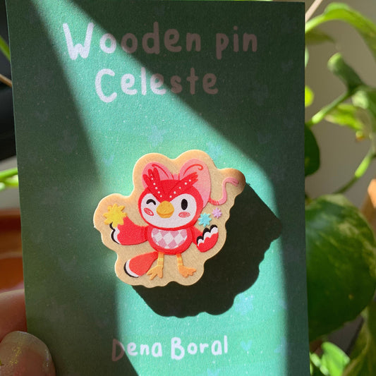 Pin de madera natural, Celeste Animal Crossing New Horizons, Nintendo Switch