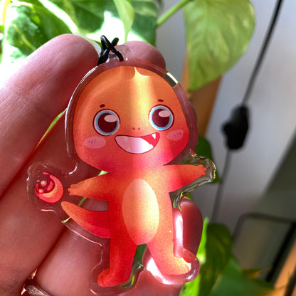 Charmander-Poke Keyring | Poke llavero | Fanart colgante regalo llaves mochila
