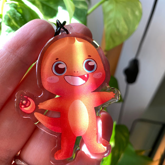 Charmander-Poke Keyring | Poke llavero | Fanart colgante regalo llaves mochila