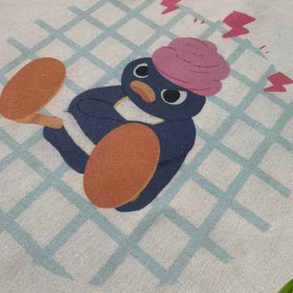 Tote Bag Pingu Enfadado | Bolsa Tela Fanart Angry Pingu Totebag | Fan Art 100% Algodón 40x40cm 16x16inch