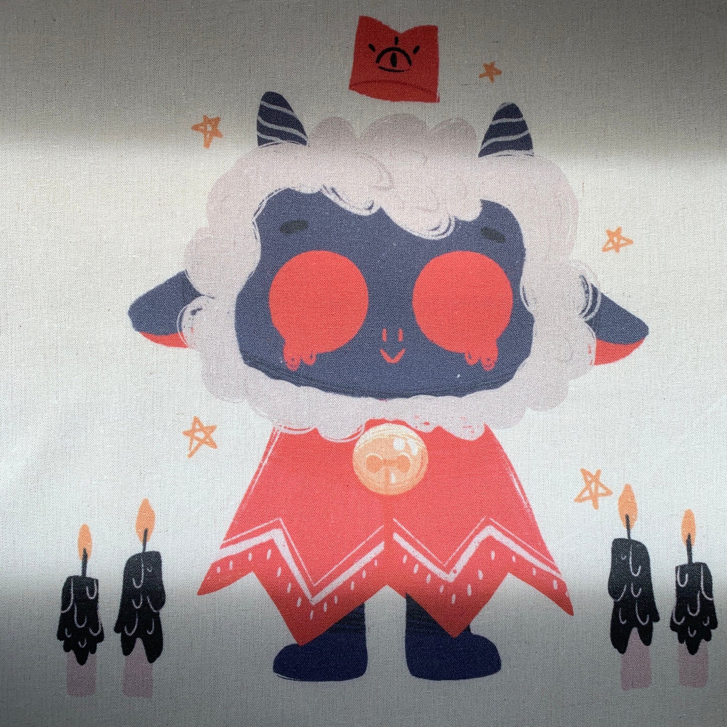 Tote Bag Cult Of The Lamb | Bolsa Tela Fanart Cult Of The Lamb | Fan Art 100% Algodón 40x40cm 16x16inch