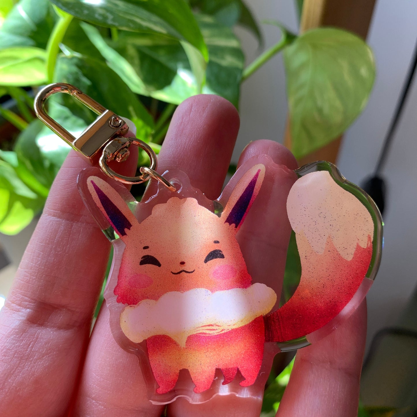 Eevee-Poke Keyring | llavero | Fanart colgante regalo llaves mochila