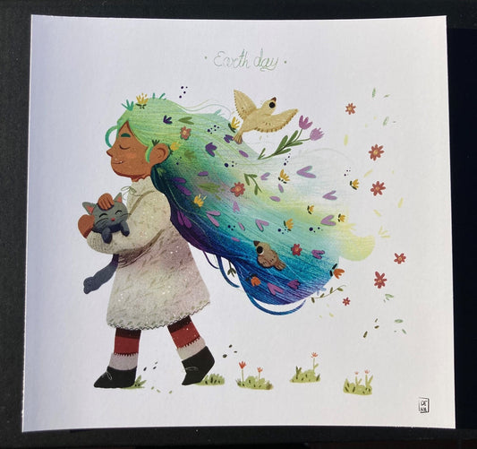 Print Earth Day | Illustration | Ilustracion | Original Character | OC | Art Print | Draw
