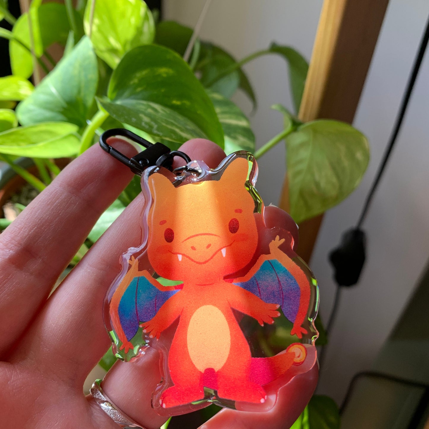 Charizard-Poke Keyring | llavero | Fanart colgante regalo llaves mochila