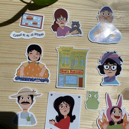 Pack Pegatinas Bobs Burgers:  Stickers Pack Fanart