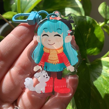Hilda Keyring:  Hilda llavero del Fanart de la serie de Netflix Hilda the Series. Llavero colgante regalo para llaves o mochila