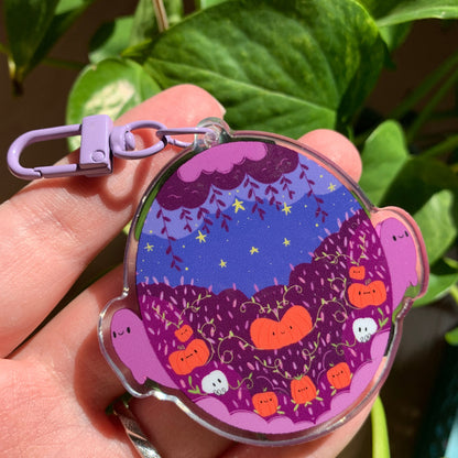 Llavero Halloween  murciélago blanco | Tamagotchi shaker