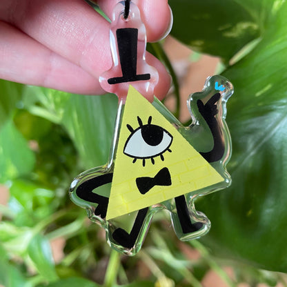 Bill Cipher | llavero | Fanart colgante regalo llaves mochila Gravity Falls