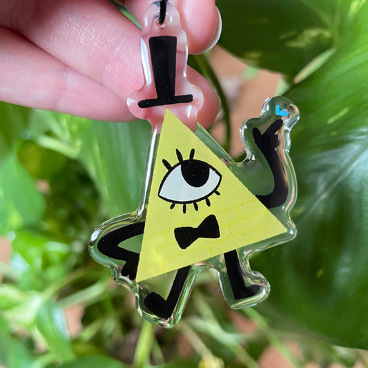 Bill Cipher | llavero | Fanart colgante regalo llaves mochila Gravity Falls