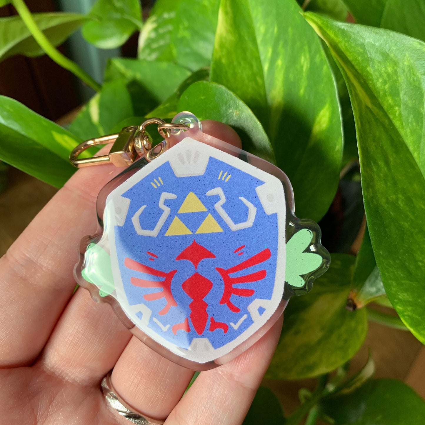 Zelda Escudo Llavero | Llavero acrilico epoxy | Colgante regalo llaves mochila | Zelda Shield Keyring Keychain