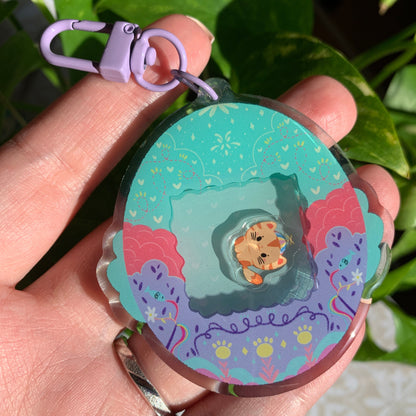 Llavero gato naranja | Tamagotchi shaker