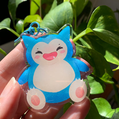 Snorlax-Poke Keyring | llavero | Fanart colgante regalo llaves mochila