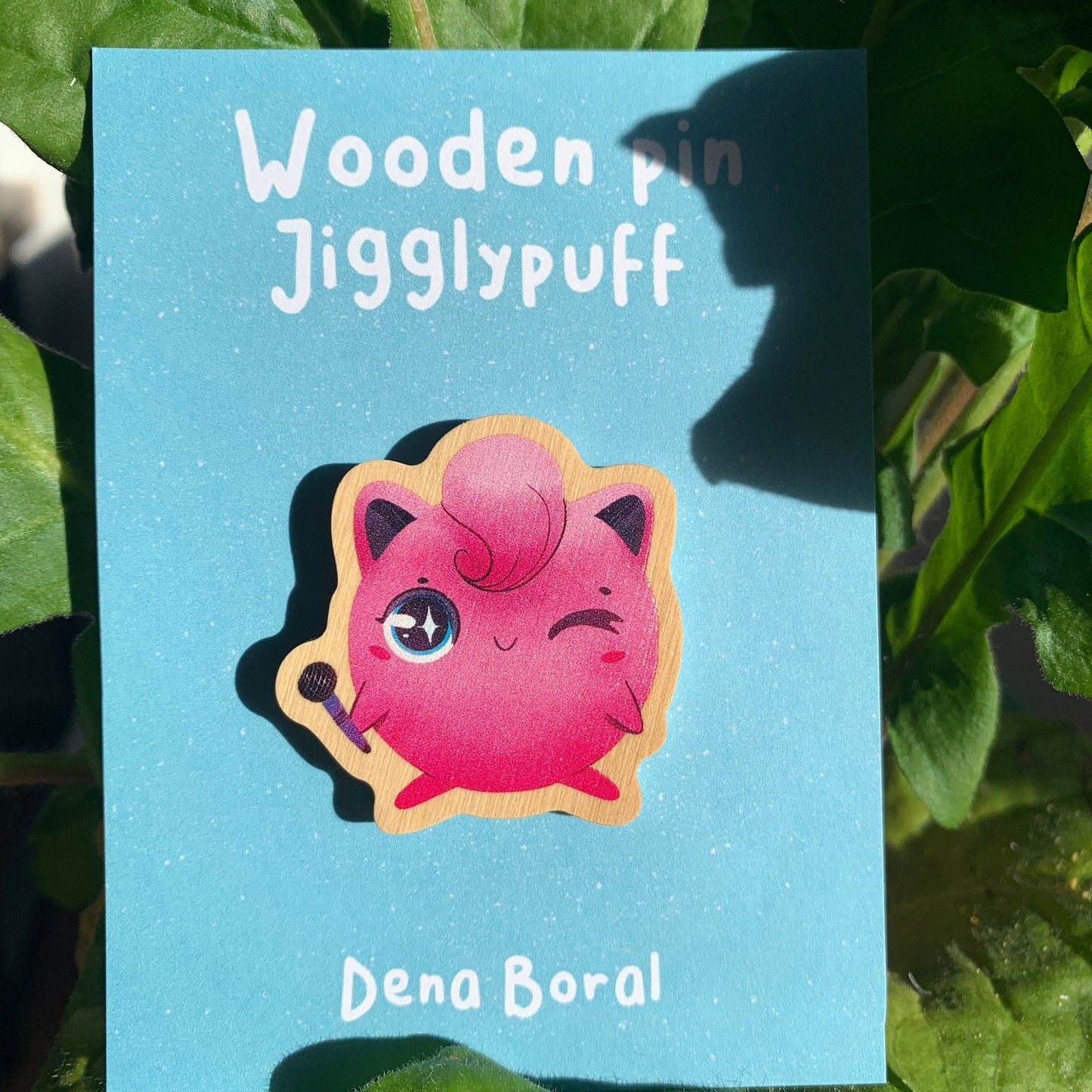 Pin de Madera Jigglypuf-poke | Jigglypuf-poke Wooden Pin Badge