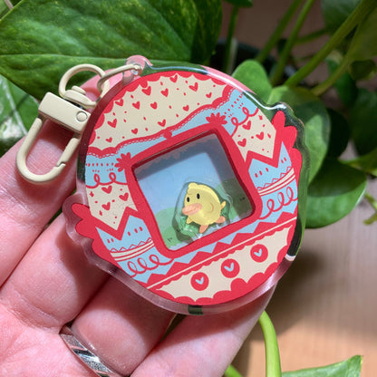 Llavero pollito en huevo de pascua  | Tamagotchi shaker