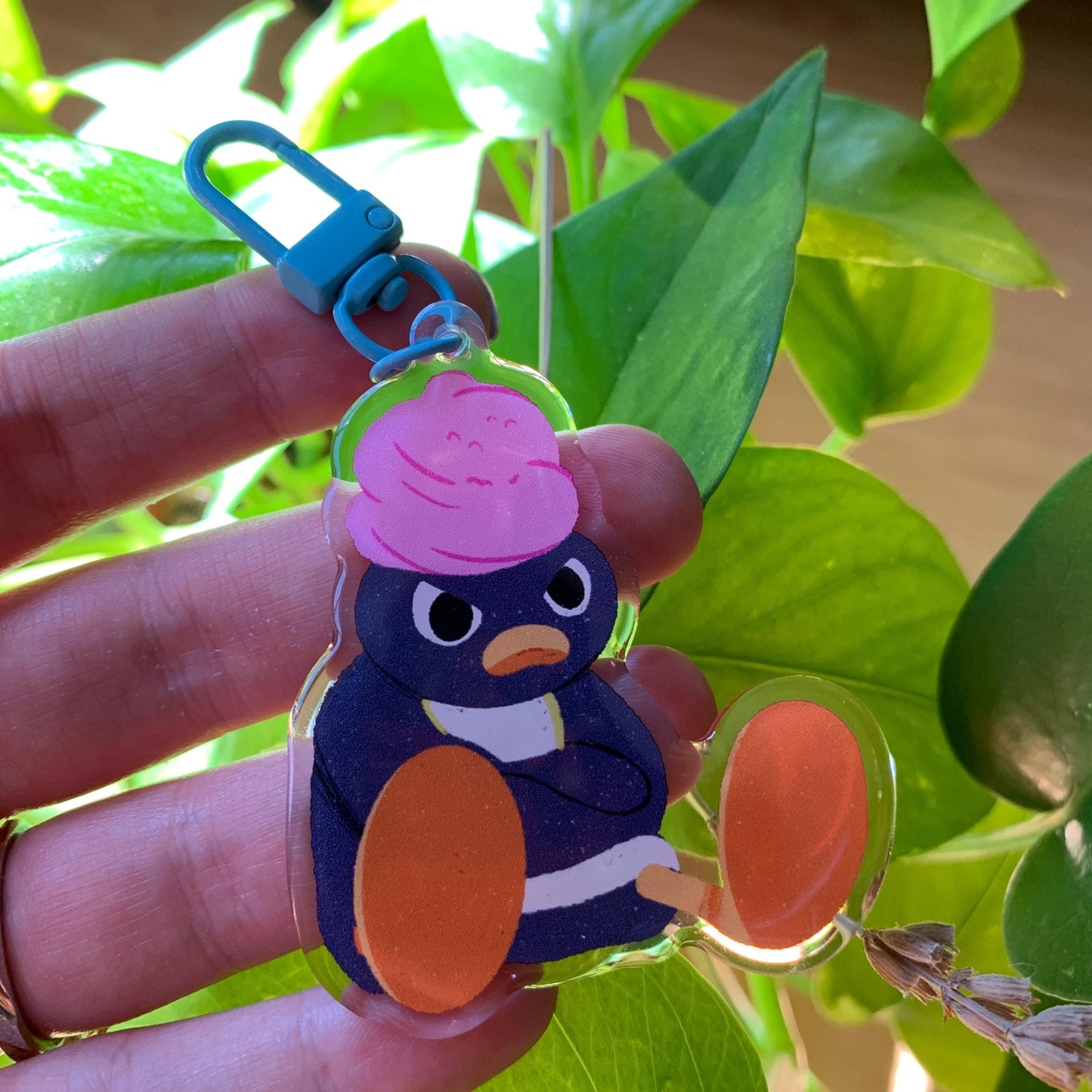Pingu Enfadado Llavero | Colgante regalo llaves mochila Keychain Keyring
