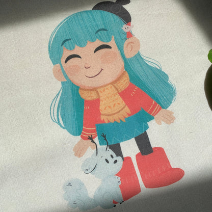 Tote Bag Hilda | Totebag Fanart Hilda The Series | Netflix Fan Art 100% Cotton 40x40cm 16x16inch