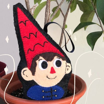 Wirt & Greg Mas allá del Jardín | Adorno de fieltro hecho a mano, diseño original. Decoración Arbol de Navidad Over The Garden Wall