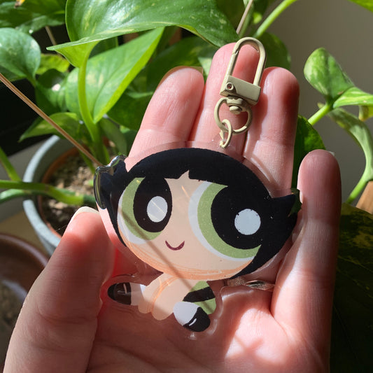 Llavero Cactus Las Supernenas | Buttercup The Powerpuff Girls Keychain | Cartoon Network Fanart | Las Chicas Superpoderosas