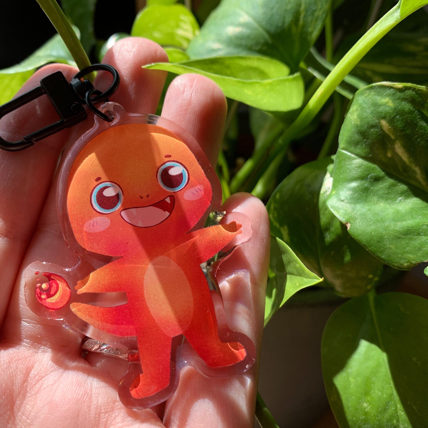 Charmander-Poke Keyring | Poke llavero | Fanart colgante regalo llaves mochila